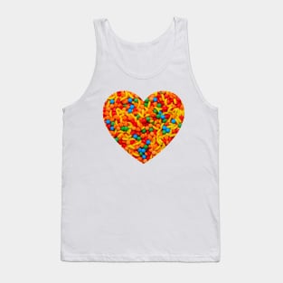 Assorted Fruit Candies Design Heart Tank Top